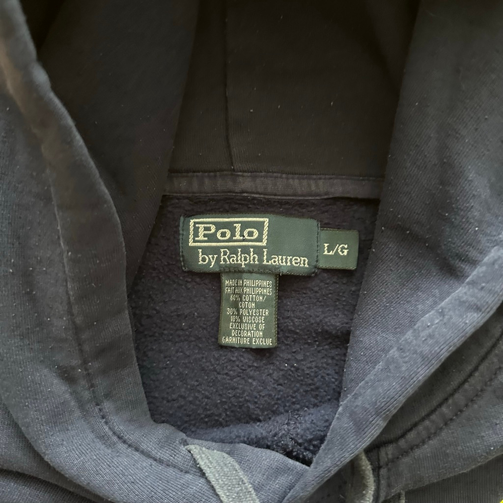 Polo Ralph Lauren Big Pony #3 Hoodie Size Large Blue - Picture 3 of 5